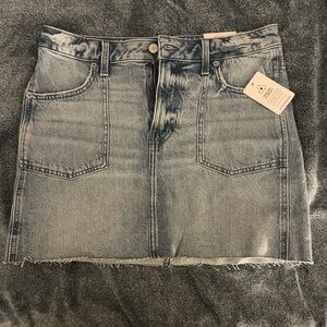 Lucky Brand Gray and Blue Mini Pencil Skirt